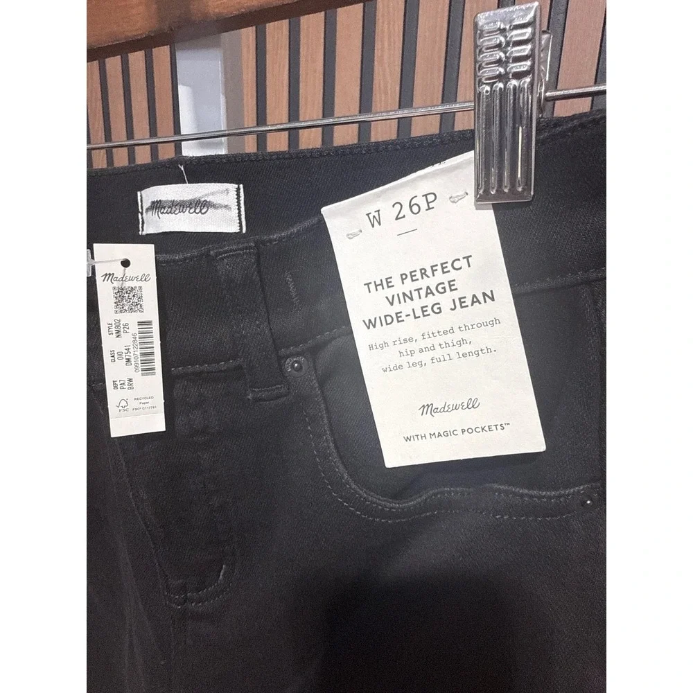 NWT Madewell The Petite Perfect Vintage Wide-Leg Jean - Size 26P - MSRP $148